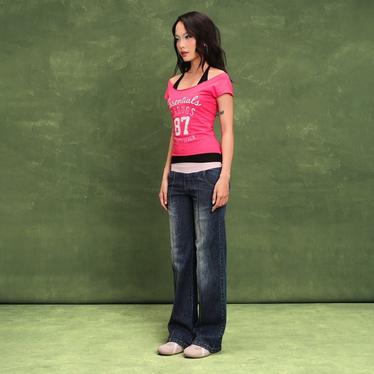 DABUGS Áo baby tee cột dây phối layer - Juicy Top - AT-001